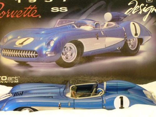 Amazon | AUTOart 1/18 CHEVROLET CORVETTE SS 1957 ( BLUE